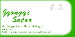 gyongyi sator business card