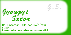 gyongyi sator business card